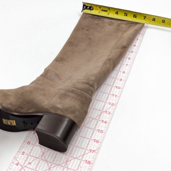 Prada Khaki Fine Luxe Suede Riding Equestrian Almond Slip Boots 8US EUR38 - Picture 5 of 9